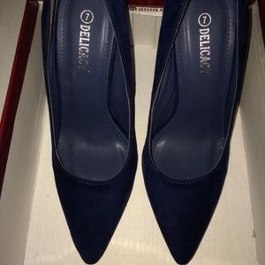 Navy blue stiletto heels